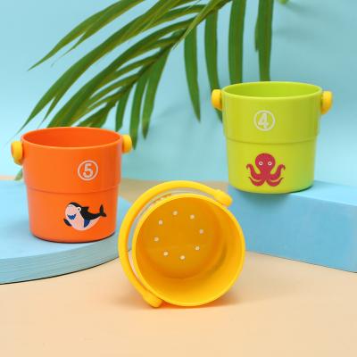 China Toy High Quality Educational Number Beach Bucket Bathroom Cognitive Floating Toys for sale