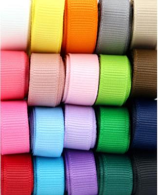 China PANO viable factory high quality polyester custom 3/8 inch 9mm grosgrain ribbon single multicolor wholesale for sale