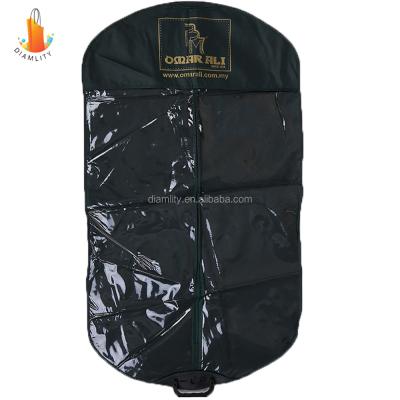 China Cheap Recyclable Custom PVC Non Woven Plastic Garment Bag for sale