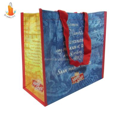 China Recyclable Plastic Recycled Packaging Shopping Bag PP Woven Porcelain With Handle for sale