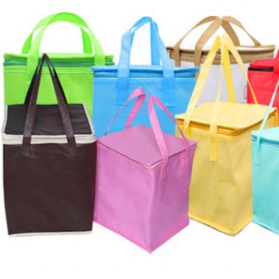 China 2021 Waterproof Eco - Friendly Non Woven Lunch Bags , Customized Logo Food Delivery Bag Insulated Cooler Bag for sale