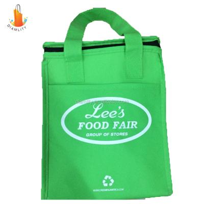 China Recyclable Recycled Non Woven Insulated Promational Lunch Cooler Bag With Handles for sale