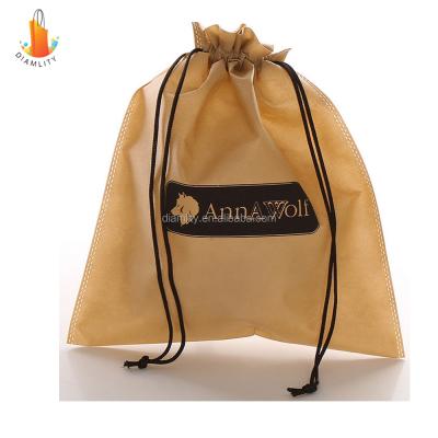 China Recyclable Promotional Reusable Custom Printed Non Woven Drawstring Garbage Bag for sale