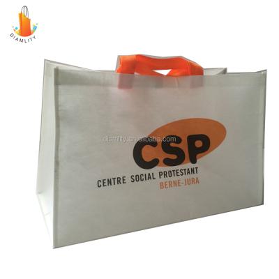 China Recyclable Custom Recycled Non Woven Handle Style RPET Shopping Packaging Bag for sale