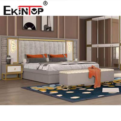 China Wholesale Ekintop Adjustable Hot Sale Double Bed (Other) Luxury King Size Wooden Bed for sale