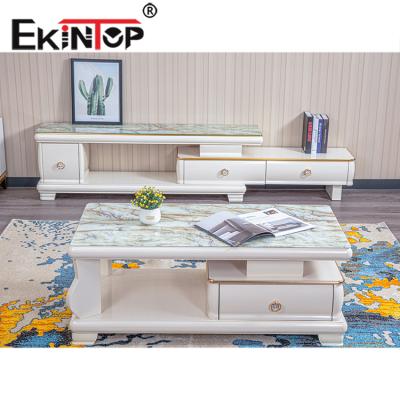 China Hot Selling (Other) New Adjustable Ekintop Design Mounted Gold Coffee Table Living Room Coffee Table Set for sale