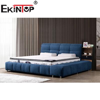 China Customized Ekintop New Design Hot Sale Italian Modern Bed Upholstered Platform Bed for sale