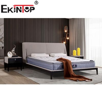 China Ekintop modern design high quality hotel bed set luxury bed with box bed for sale