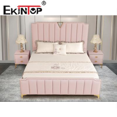 China Ekintop Hot Selling New Design Customized Luxury King MDF Bed Girls Bed Room Set for sale