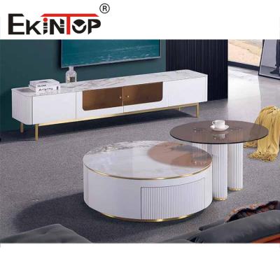 China New Design Selling Extendable Hot White Mid Century Chandelier Coffee Table Modern Ekintop Coffee Table for sale