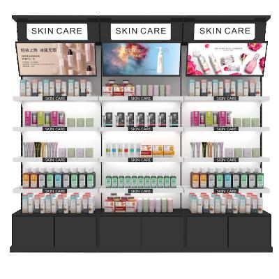 China Retail store display rack combination cosmetic showcase for beauty shop design for sale