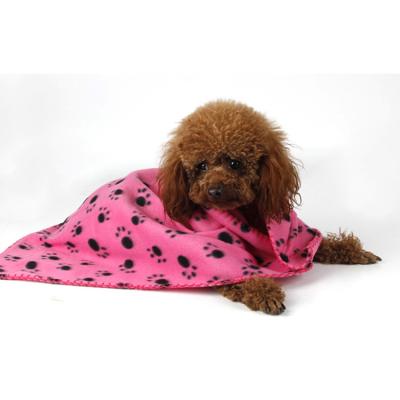 China JZB027 Soft Warm Travel Pet Blankets With Paw Print Luxury Sleeping Mat Dog Blanket Fleece Dog Blankets For Small Dogs for sale