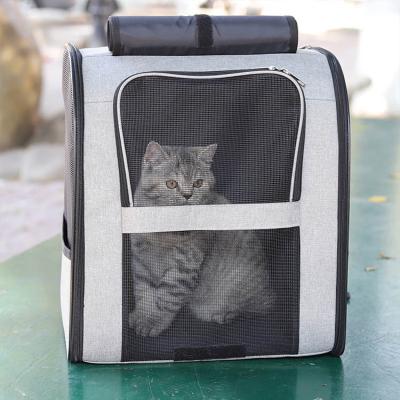 China JZB023 Breathable Foldable Dog Cat Carrier Bag Dog Carrier Increasing Shade Cat Backpack Carriers With Window Travel Backpack for sale