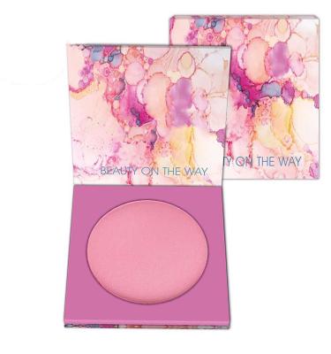 China Simple Cosmetics Waterproof Colorful Custom Cardboard Highlighter Bar Blush On Blusher Palette For Cheek Makeup for sale