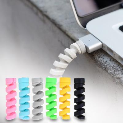 China Spiral Data Line Cable Protector/Saver 1 Sample OK Free Shipping 6 Colors Data Line Winder Usb Charger Cable Protector Data Line Protective Sleeve for sale