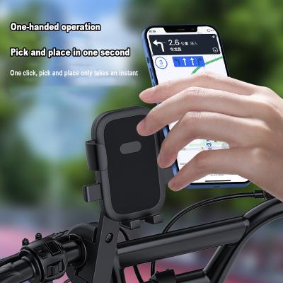 China Free Shipping OK 1Sample Adjustable 360 ​​Degree Bike Stable Mount Handlebar Shockproof Universal Motorcycle Bikes Cell Phone Holder for sale