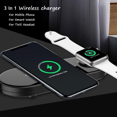 China Folding For Mobile Phone Stand Watch Headphone Charger 1 Sample OK FLOVEME 3 in 1 Wireless Charger Stand Cell Phone Stand Fast Charging Multifunctional Wireless Charger for sale