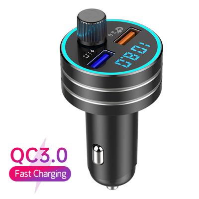 China Free FM Transmitter Car MP3 Player Shipping 1 Multifunctional Car Fast MP3 Player FM Transmitter Dual Charger Sample OK QC3.0 Phone USB Car Charger for sale