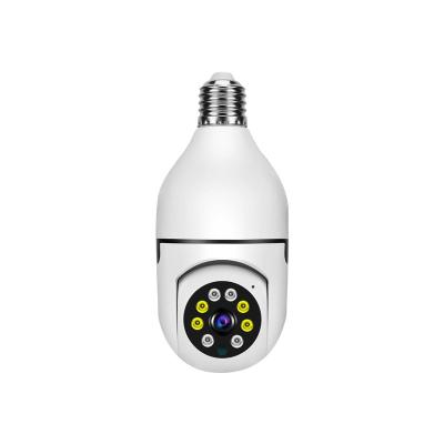 China NIGHT VISION Bulb PTZ Dual Camera With TF Card&Cloud Storage P2P Network IP Fisheye 1MP Two-Way Talk Cheap Home Security Cameras for sale