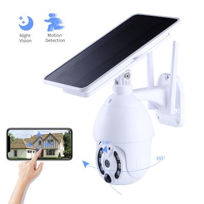 China NIGHT VISION 18650 Network IP Security Camera Battery Security 1080P Outdoor Waterproof 3G/4G/LTE Sim Card Motion PIR 4G Solar Camera for sale