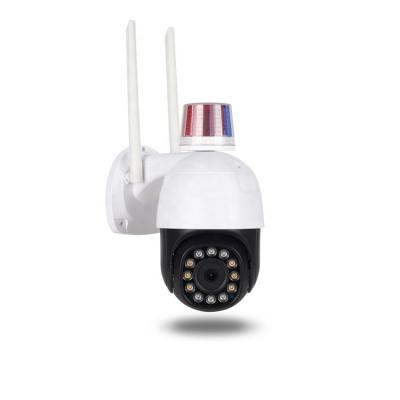 China Newest 2.5inch 3MP 4MM WiFi Smart Light Source AI Police Sound Path Lights Dual Alarm PTZ Dome Camera for sale