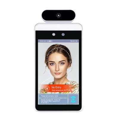 China Built-in Camera Digital Body Temperature Measuring AI Face Recognition Display Facial Machine for sale