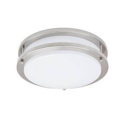 China cETLus 14 Inch 20W 120-277V Triac Dimmable 3000K/4000K/5000K Modern Adjustable Changing Double Ring Ceiling Light for sale