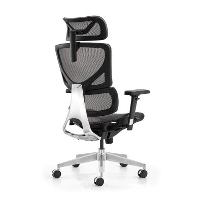 China Luxury Mesh Ergonomic Office Computer Chair White High End Swivel Gray Executive Swivel Office Chairs for sale