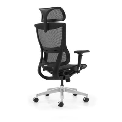 China New Ergonomic Design Full Mesh Ergonomic Chair Company Mesh Office Spinning Chair With Metal Base for sale