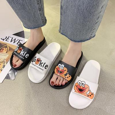 China PU sandals wholesale 2022 fashion luxury flat waist printing pattern picture custom slippers for sale