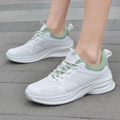 China Cushioning Spring And Travel Breathable Flying Woven Casual Shoes Ladies Autumn Middle School Students Lightweight Shoes Sports Women for sale