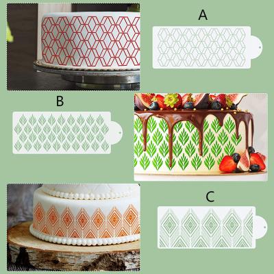 China Viable Baking Tools Sugar Sieve Template Stencils Mold Mesh Cake Decorating Stencils for Cakes for sale