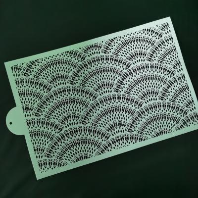 China Sustainable Laser Cut Plastic Stencils For Cake Decorating Cake Decorating Tools for sale