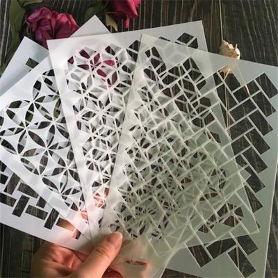 China Stencil Drawing Paint on Wood Floor Wall Fabric Furniture Stencils, Small Plastic Floor Stencil for sale