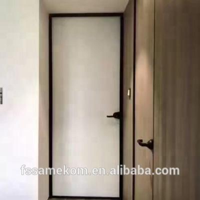 China Narrow Color Laminated Glass Swing Frame White Door Contemporary for sale