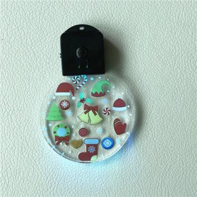 China Acrylic LED Color Holiday Decorative Light Card Color Flashing Electronic Key Chain for sale