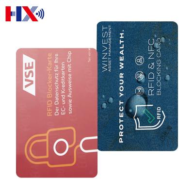 China Waterproof / Waterproof Custom Anti Theft 13.56mhz NFC Card Blocker RFID Signal Blocking Card for sale