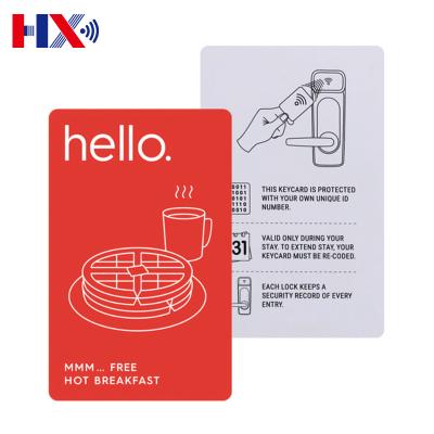 China Waterproof / Waterproof RFID 1k UID Hotel Key Card 13.56mhz NFC Business Cards Access Control PVC Custom Printing Card for sale