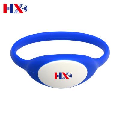 China Wholesale Custom Waterproof/Waterproof Logo Soft Silicone Smart Ticket Rfid Wristbands For Event for sale