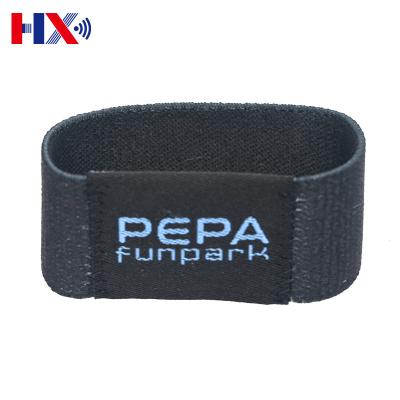 China Factory Custom Polyester Waterproof/Waterproof 13.56Mhz RFID Promotional Elastic Wristbands For Event Trampoline for sale