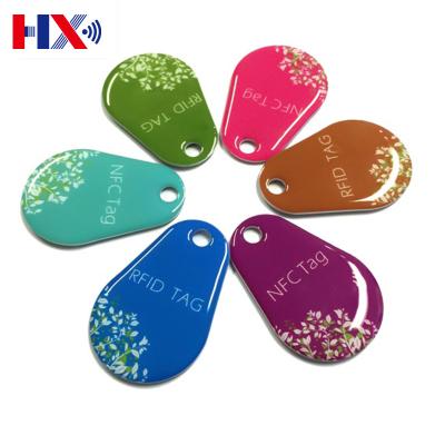 China NFC Tow Sides Epoxy Card School RFID Keyfob Epoxy HF Programmable Wholesale Waterproof/Waterproof Access Control for sale