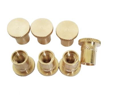 China Head Brass Flat Nuts/Round Head Knurling Nuts/Brass Nuts for sale