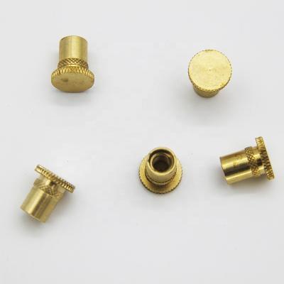 China Aluminum Flat Head Round Nut / Flat Knurling Nut / Brass Nut for sale