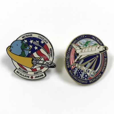 China High Quality Custom American Space Design Metal Pin For Badge for sale