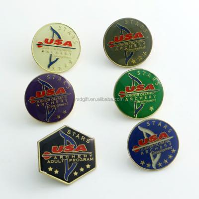 China USA american archery badge promotional pin for sale