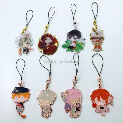 China High quality metal japan anime key chain/custom anime key chain/cartoon rubber keychains for sale