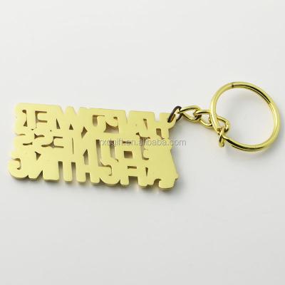 China Hot sale Europe 3D gold metal key ring /number and alphabet key chain for sale