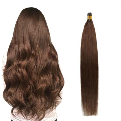 China Tangle Free Cuticle Aligned Hair High Quality No Shedding And Tangle Healthy Bouncy Texture Pre Bonded Hair Extensions I Tip Hair Stick I Tip Hair Extension for sale