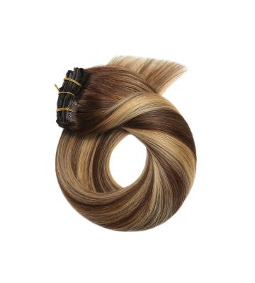 China 100% Straight Hair Clip In Hair Extensions 7pcs European INS Cuticle Aligned Seamless Hair Weft Clip In Hair Extensions 7pcs Straight Clip In Hair Extensions for sale