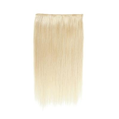 China Straight Pulled Hair Fish Yarn Hair Original Russian Hair Cuticle Aligned Tangle Free 100% Virgin Top Quality Double Weave Hair Weft With Clip In Hair Extensions for sale